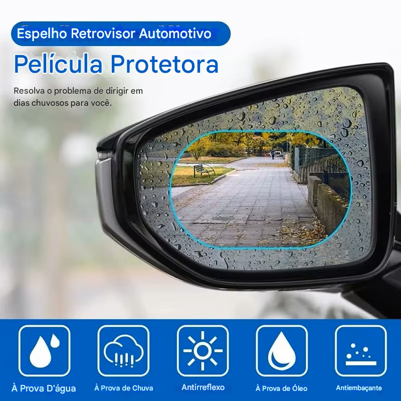 Película protetora para retrovisor de carro