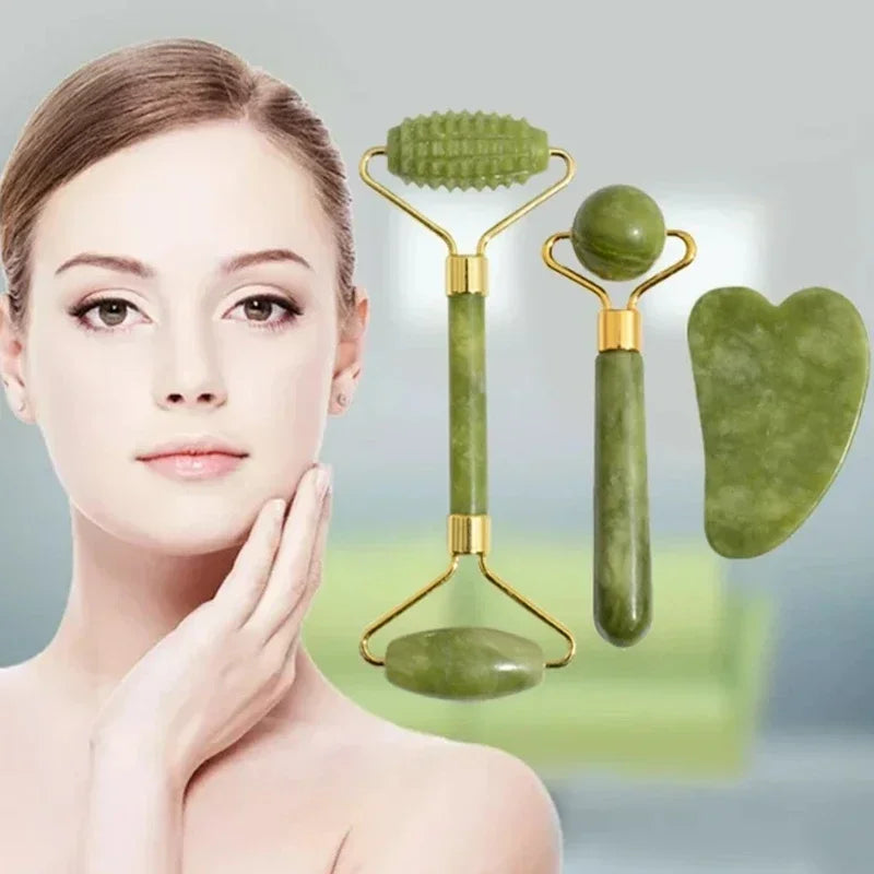 Massageador Facial de Jade
