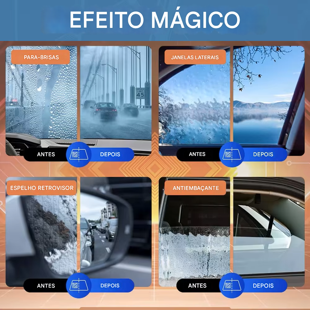 Película protetora para retrovisor de carro