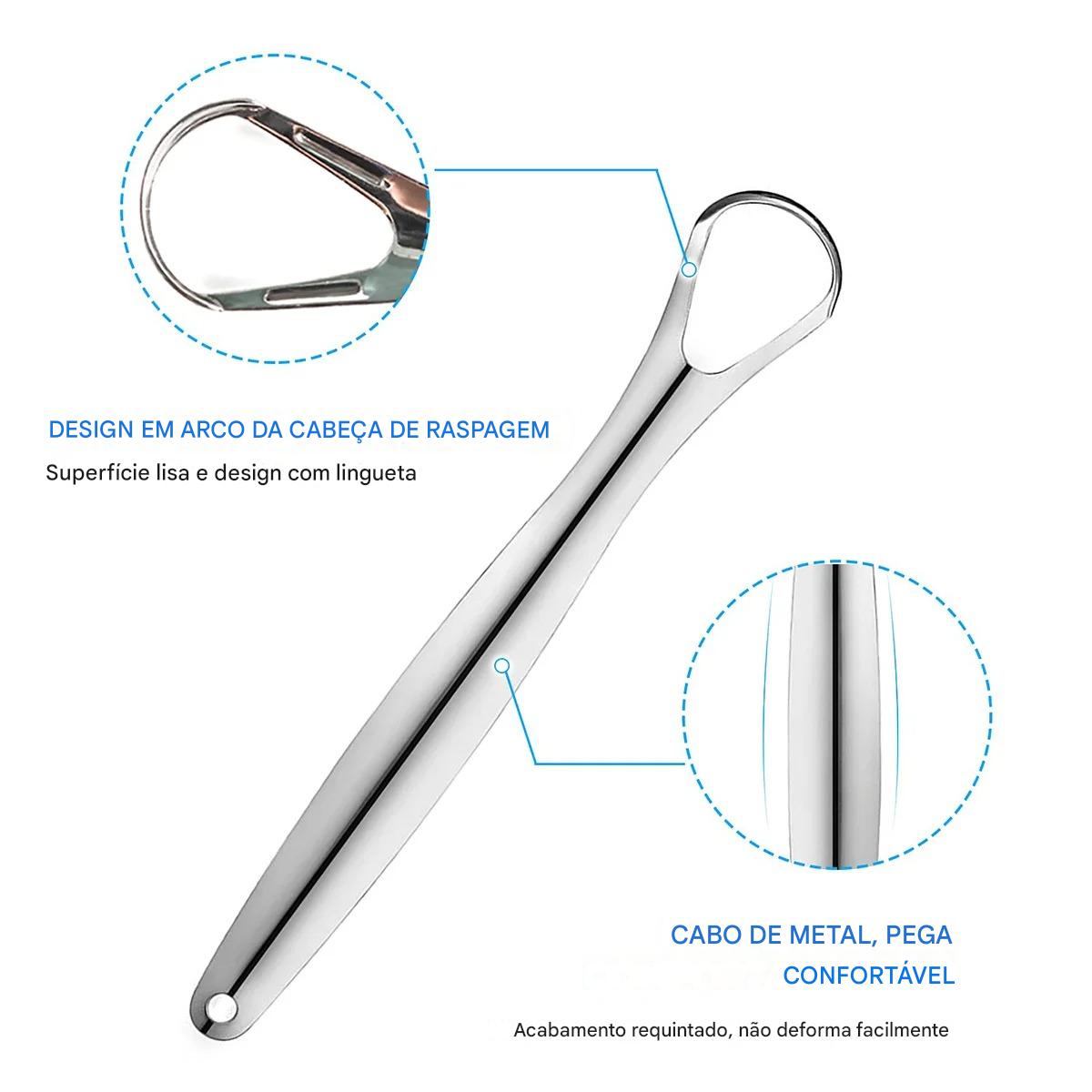 Raspador de língua de aço inoxidável