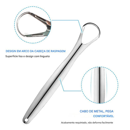 Raspador de língua de aço inoxidável